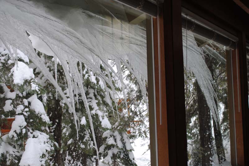 Icicles trying their best to break into our kitchen